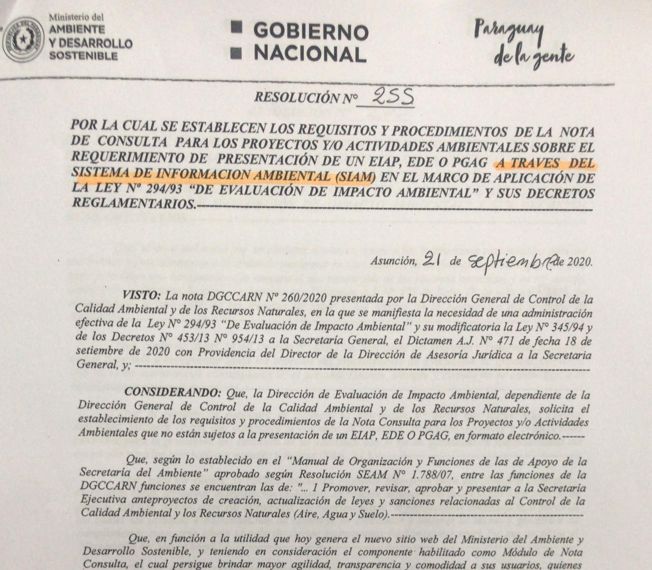 Mades Dispone Que El Siam Sea La Unica Via Para Tramitar Solicitud De La Nota Consulta Ministerio Del Ambiente Y Desarrollo Sostenible