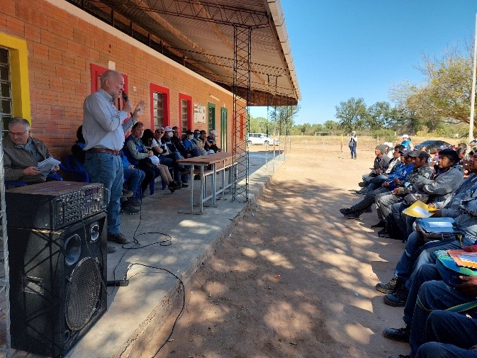 Presentación de actividades del Proyecto ABE Chaco en las comunidades beneficiarias a los representantes de las Agencias de NNUU de Paraguay, Bolivia y Argentina