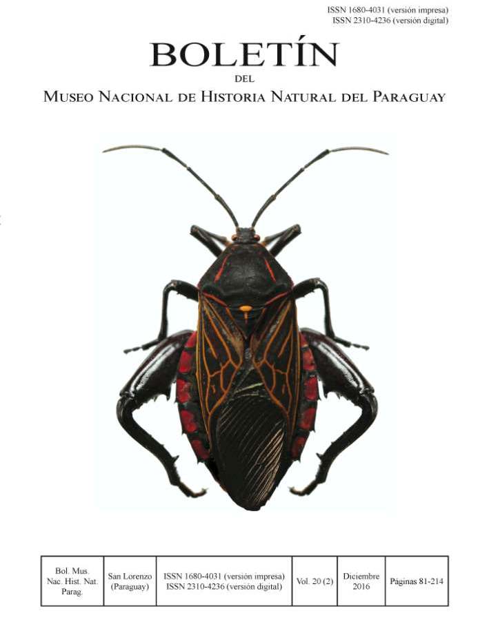 SEAM publica segunda entrega del año 2016 de su Boletín del Museo Nacional de Historia Natural del Paraguay
