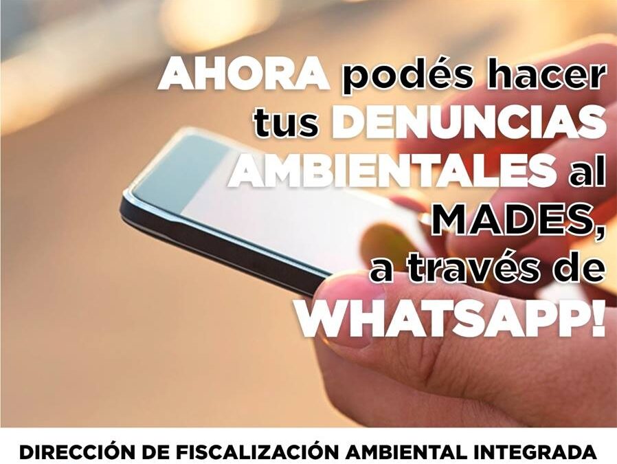 Más de 600 denuncias fueron recibidas por el MADES vía Whatsapp