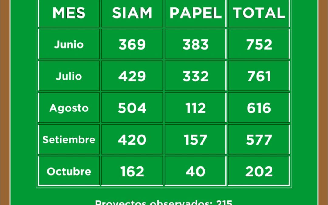 MADES emitió 2.908 declaraciones ambientales entre junio y octubre