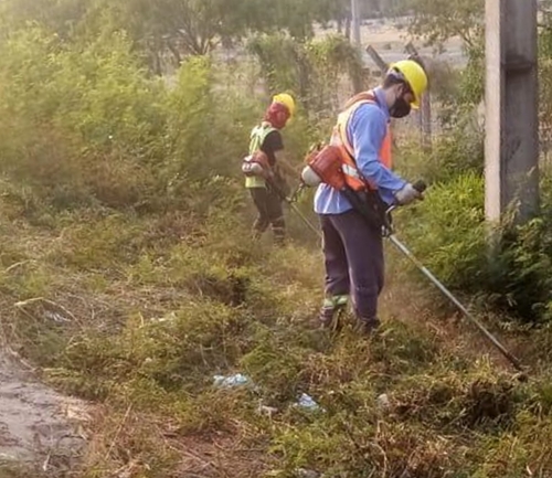 MADES resalta apoyo del MOPC para la limpieza de los alrededores del Parque Guasú para evitar eventuales incendios