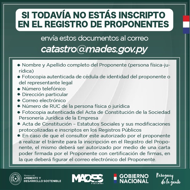 Si sos proponente o dueño de proyectos y no estás inscripto en el Registro de Proponentes, esta información te puede interesar