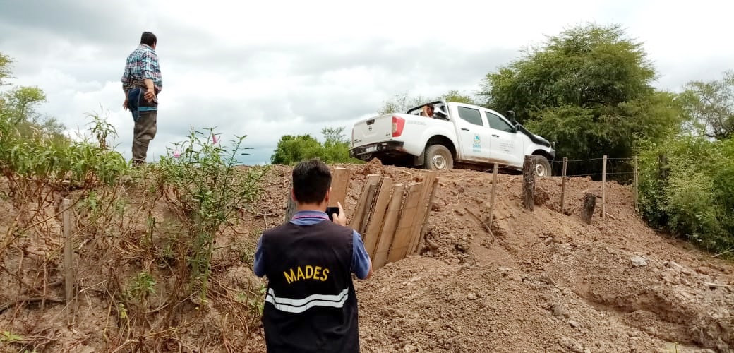 Intervención por construcción de camino que taponaba un cauce