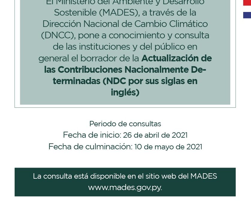 Consulta Pública de las Contribuciones Nacionalmente Determinadas de Paraguay
