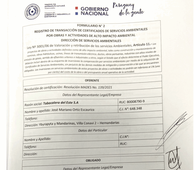 CECON: Cementera adquiere casi 6.000 hectáreas en certificados de Servicios Ambientales