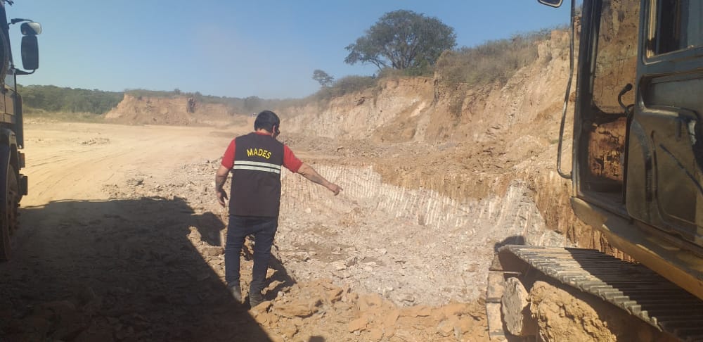 MADES interviene cantera por no contar con documentos ambientales