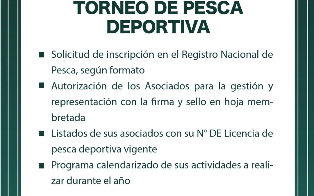 Torneos de Pesca deben contar con permiso del MADES