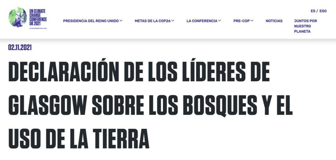 Paraguay se adhiere a la Declaración sobre «Bosques y Uso de la Tierra»