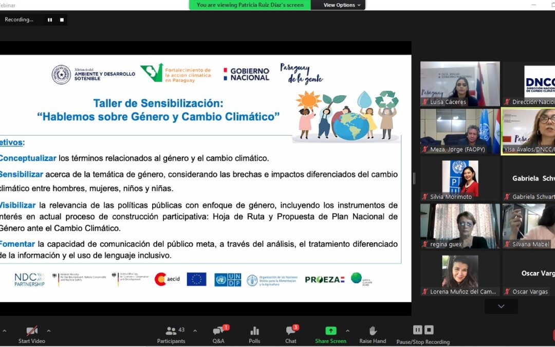Taller para comunicadores: Hablemos sobre género y cambio climático