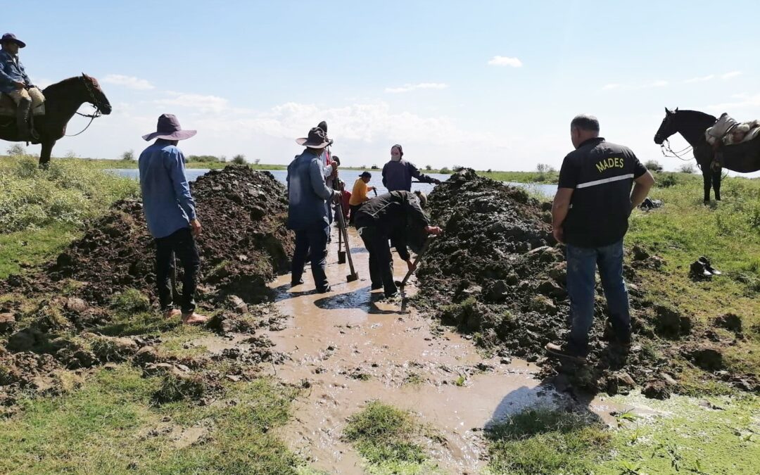 Pilcomayo: Intervención por construcción de un muro que alteraba el curso de agua