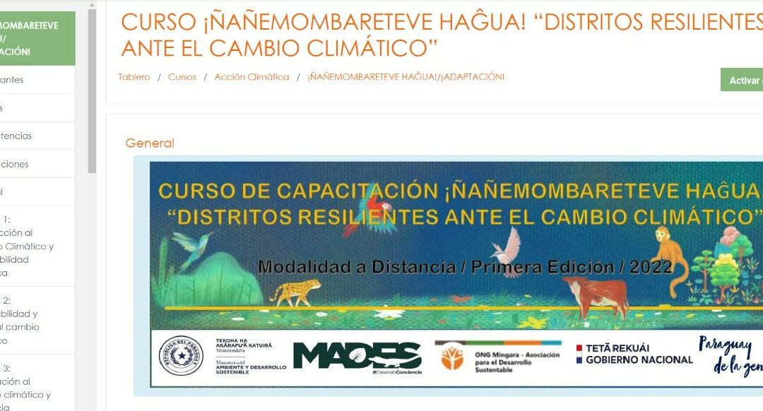 Realizarán Curso sobre sobre la adaptación y resiliencia climática dirigido a técnicos municipales
