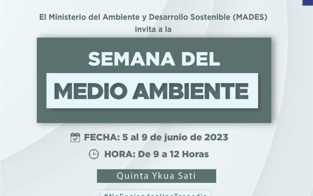 Agendate para las actividades de la #SemanadelMedioAmbiente