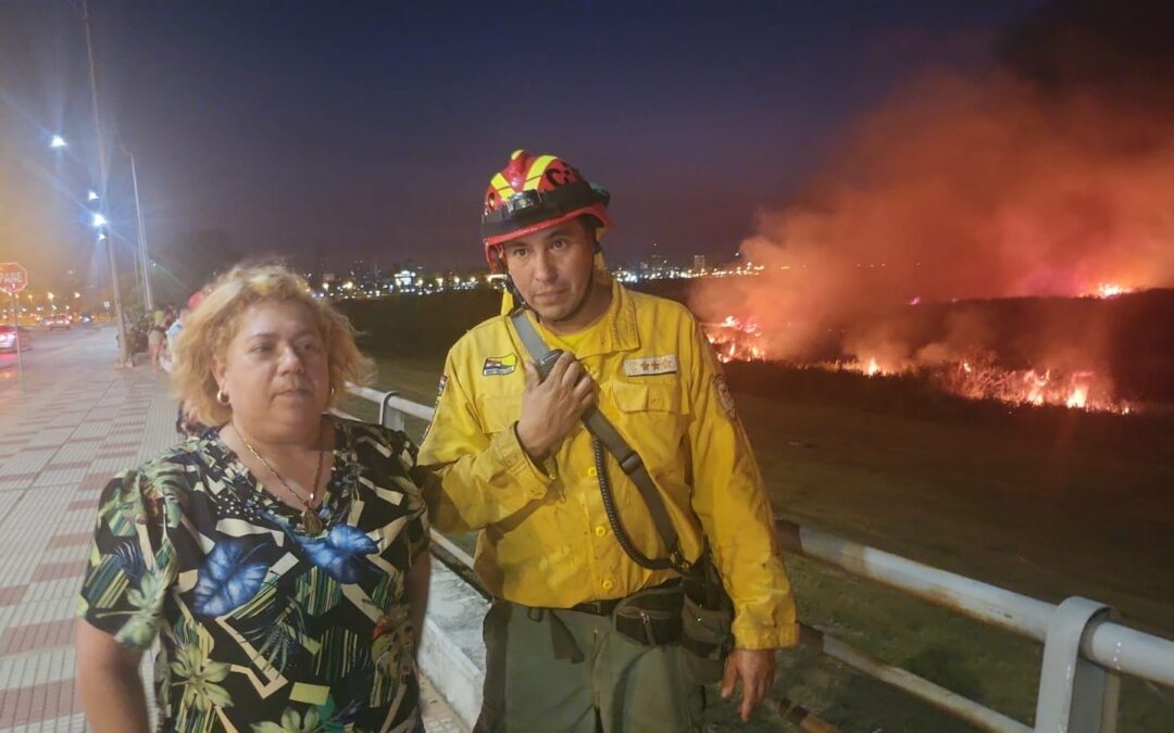 Incendio en la Costanera Norte