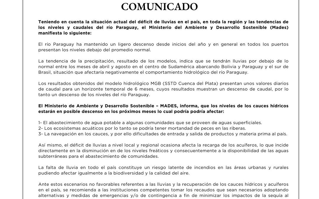 COMUNICADO