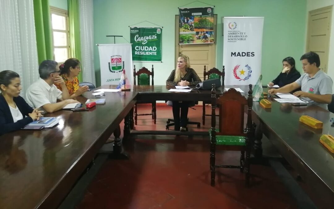 Reunión del MADES con autoridades municipales de Caaguazú sobre control de humo negro en vehículos