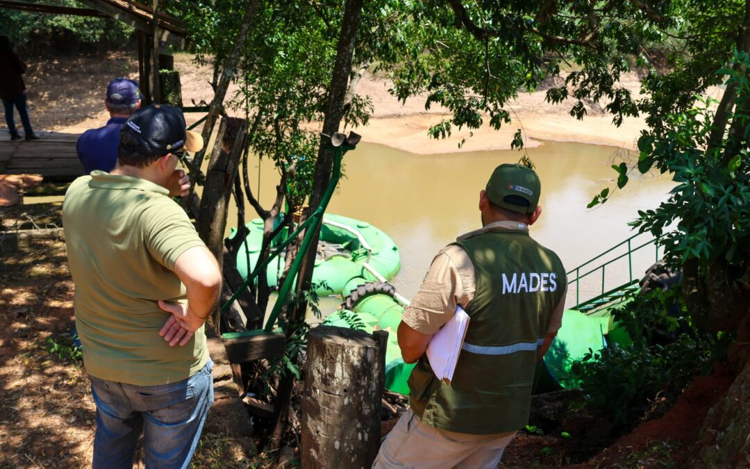 MADES realiza fiscalizaciones en la cuenca alta y media del río Tebicuary para controlar el uso de agua en el riego de cultivos de arroz