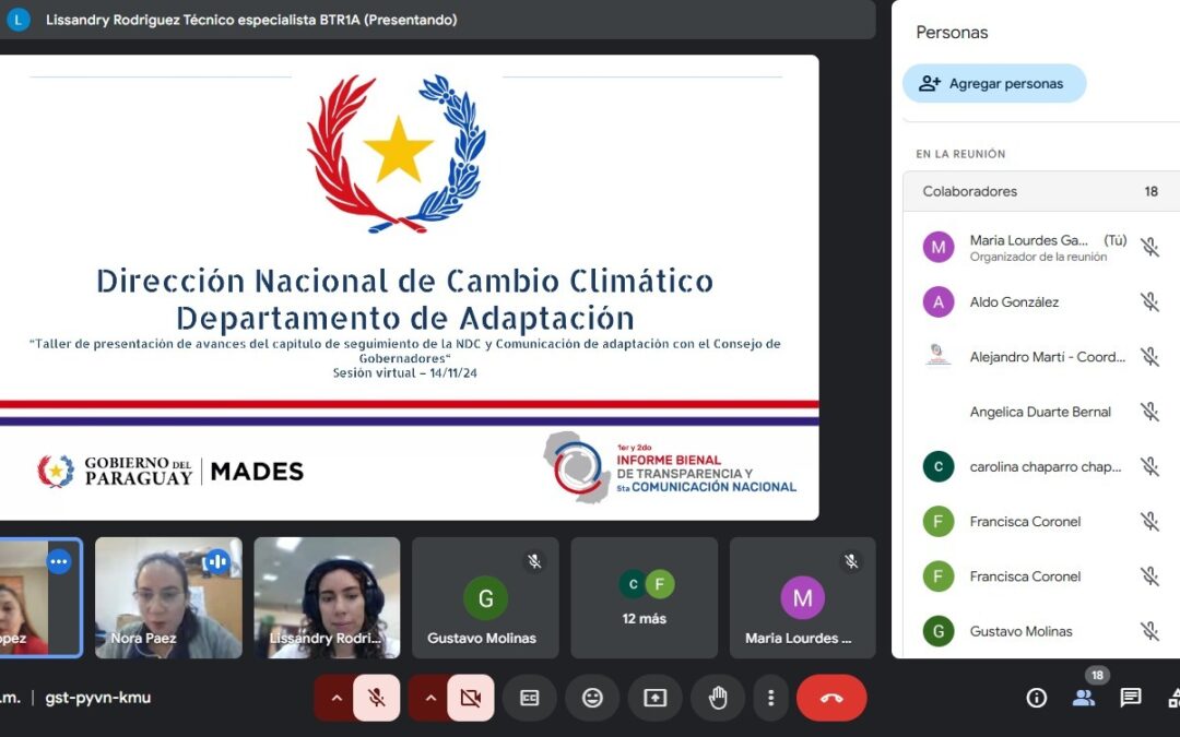 Reunión técnica con el Consejo de Gobernadores para impulsar la Transparencia y la Resiliencia Climática