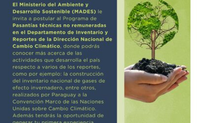 ¡Postúlate al Programa de Pasantías Técnicas en Cambio Climático!