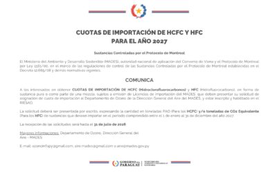 Atención importadores de HCFC y HFC