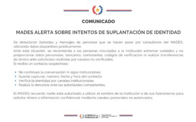MADES alerta sobre intentos de suplantación de identidad