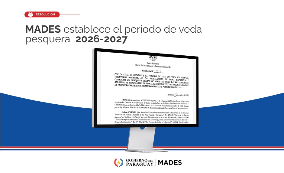MADES establece el periodo de veda pesquera 2026-2027